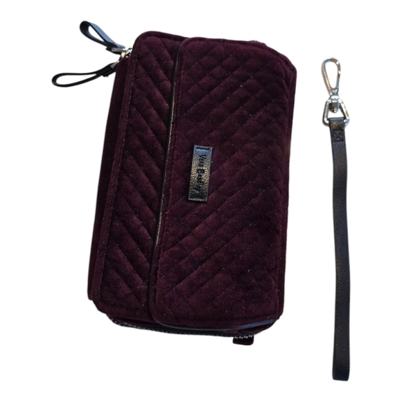 Vera Bradley Iconic RFID All-In-One Velvet Crossbody Bag Wristlet No Strap - Picture 3 of 12